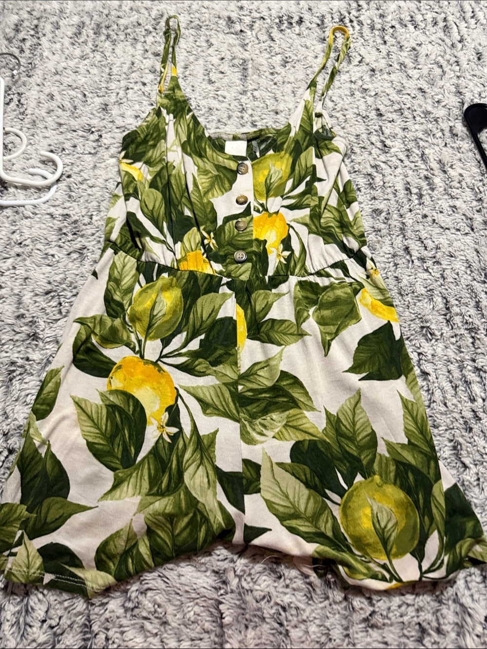 H&M Lemon Print Spaghetti Strap Camisole - Green & Yellow